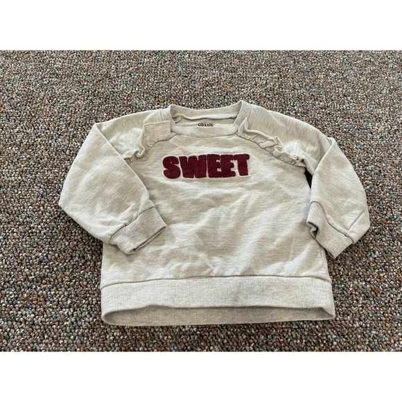 chick pea Other - Chick Pea Girls Sweet Gray Sweater 24M